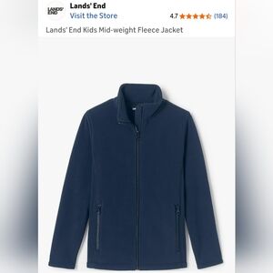 NWOT Lands End School Uniform Fleece Jacket